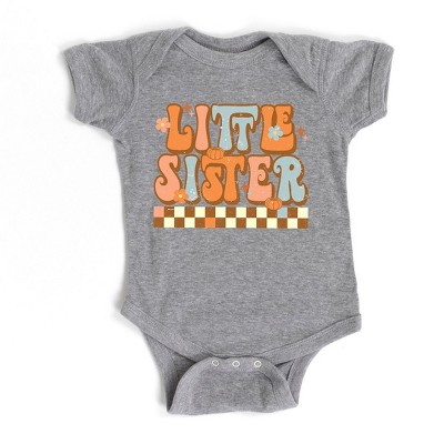 The Juniper Shop Little Sister Checkered Baby Girl Bodysuit