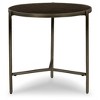 Doraley End Table Black/Gray/Brown/Beige - Signature Design by Ashley: Honeycomb Top, Mango Wood, Metal Base - 3 of 4