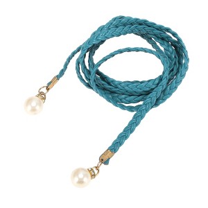 Unique Bargains Pearl Braiding Woven Rope Belt 1 Pc - 1 of 4