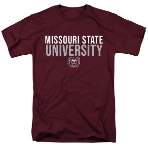 Men's Missouri State University Official Stacked T-Shirt Maroon - 1 of 4