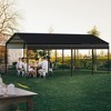 12x20 FT Metal Carport, Heavy Duty Carport Canopy With Galvanized Metal Roof And Frame, Outdoor Garage Car Shelter Shade For Pickup Boat Tractors - 4 of 4