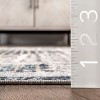 Nuloom Sarai Machine Washable Distressed Diamond Indoor Area Rug - Grey 4' x 6' - 3 of 4