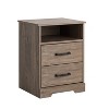 Prepac Rustic Ridge Farmhouse Nightstand with 2 Drawers and Open Shelf - image 2 of 4