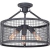 Quoizel Lighting Wilder 3 - Light Semi-Flush Mount in  Mottled Black - 3 of 4