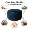 Bean Bag Covers Only, Adult Bean Bag Chair Cover No Filler, Round Soft Fluffy Faux Fur Beanbag Lazy Sofa Bed Cover - 3 of 4