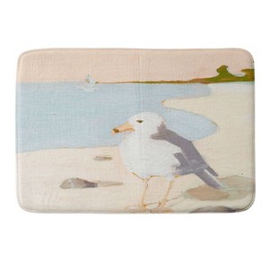 Deny Designs Sabina Fenn Illustration Seagull Memory Foam Bath Mat Orange - 1 of 4