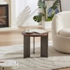 Okak 19.68"W/35.43"W Round Coffee Table Wood Surface and Metel Feet for Living Room, Ready-to-Assemble - 4 of 4