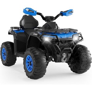 12V Electric Ride on Toys for Kids with Remote Control, Kid ATV with LED & Bluetooth, Dual 45W Motors & 3 Speed Electric Car for Kids - 1 of 4