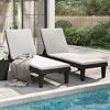 vidaXL Sun Loungers 2 pcs Black 61 in.x22.8 in.x32.7 in. Polypropylene - 3 of 4