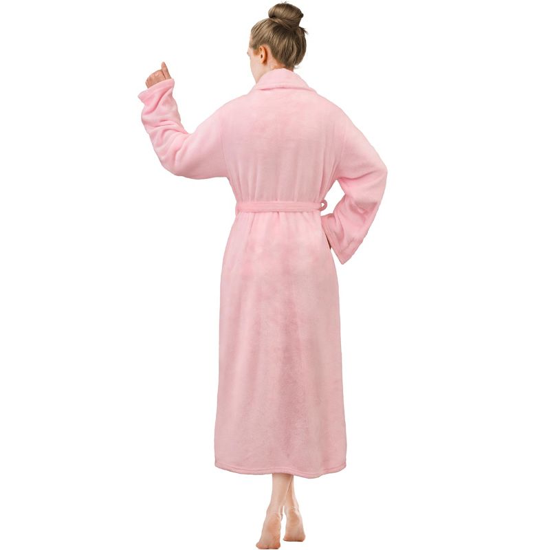 PAVILIA Womens Robe Fleece Plush Soft, Fluffy Fuzzy Cozy Warm Lightweight Bathrobe, Shower Spa House Long Robes for Women, 2 of 8