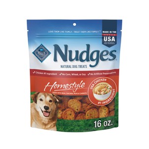 Blue Buffalo Nudges Homestyle Natural Dog Treats with Chicken Flavor - 16oz - 1 of 4