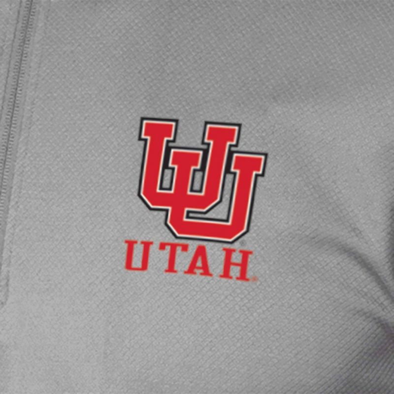 NCAA Utah Utes Men&#39;s Gray 1/4 Zip Sweatshirt, 3 of 4