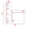 NicBex 47.2 Inch Home Office Desk with  4 Shelves for Study Room,Bedroom and Office - 4 of 4