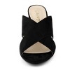 Allegra K Women's Opened Toe Crisscross Strap Block Heel Slide Sandals - 3 of 4