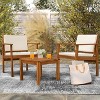 Cyan Oasis Patio Chairs 3 Piece with Coffee Table & Cushions - 2 of 4