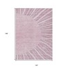 Blush Pink And Mauve Abstract Washable Indoor Outdoor Area Rug - 3 of 4