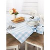 Design Imports  Buffalo Check Cotton Tablecloth, Light Blue & White, 60X84" - 4 of 4