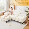 Dronkon 85in L Shape Sectional Couch Convertible 3 Seater Comfy Sofa with Reversible Chaise & Fluffy Armrests for Small Space - 2 of 4