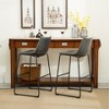 TOAOTBNBOB PU Leather Bar Chairs with Plastic Molded Seats, Kitchen Island Bar Stools with Iron Legs, Industrial Barstools Set of 2 - 4 of 4