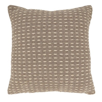 Oblong Traditional Tweed Decorative Throw Pillow Natural Brown - Threshold™