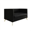 Home Design Weiss Velvet Square Arm Loveseat - 4 of 4