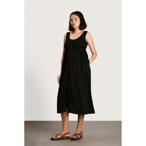 NOM Maternity Ribbed Modal Henley Dress - 1 of 4