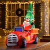 Whisen 7.5FT Christmas Inflatable Santa Claus Driving a Fire Truck with Tree, Outdoor Blow-Up Yard Decoration with LED Lights Display - Red - 2 of 4