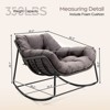 Brafabhome Oversized Patio Rocking Egg Chair with Cushion, 350lbs Heavy Duty Outdoor Rocking Chair, Comfy Recliner for Balcony, Porch, Backyard | Grey - 2 of 4