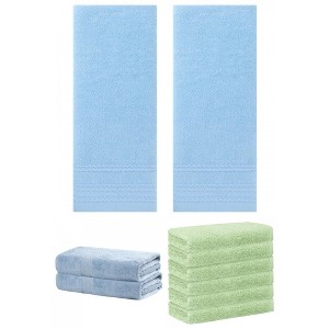 REGALWOVEN Striped Soft Absorbent Bathroom Cotton Towel Set 3 Pcs - 1 of 4