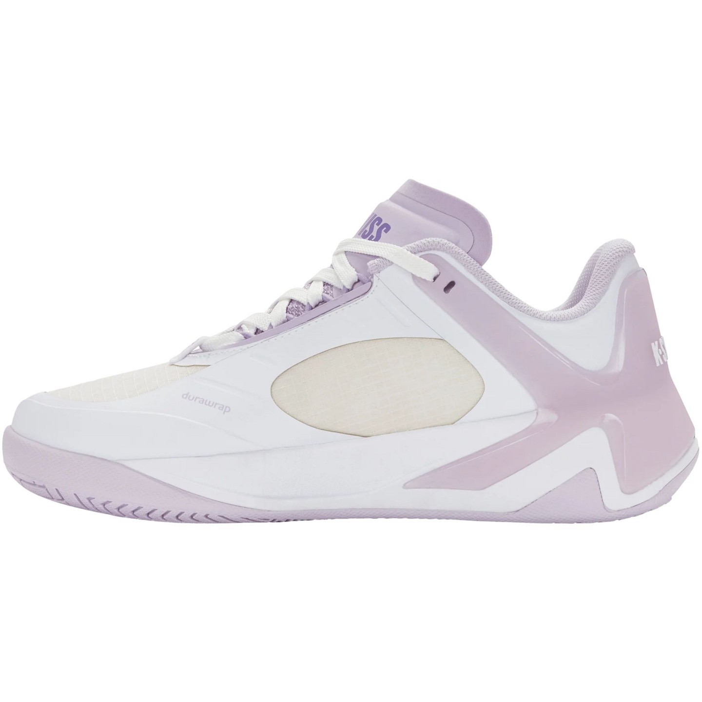 Женские кроссовки K-Swiss K-Frame Pickleball Performance Shoe (White/Orchid Hush/Purple Haze)., цвет: Белый — фото 2