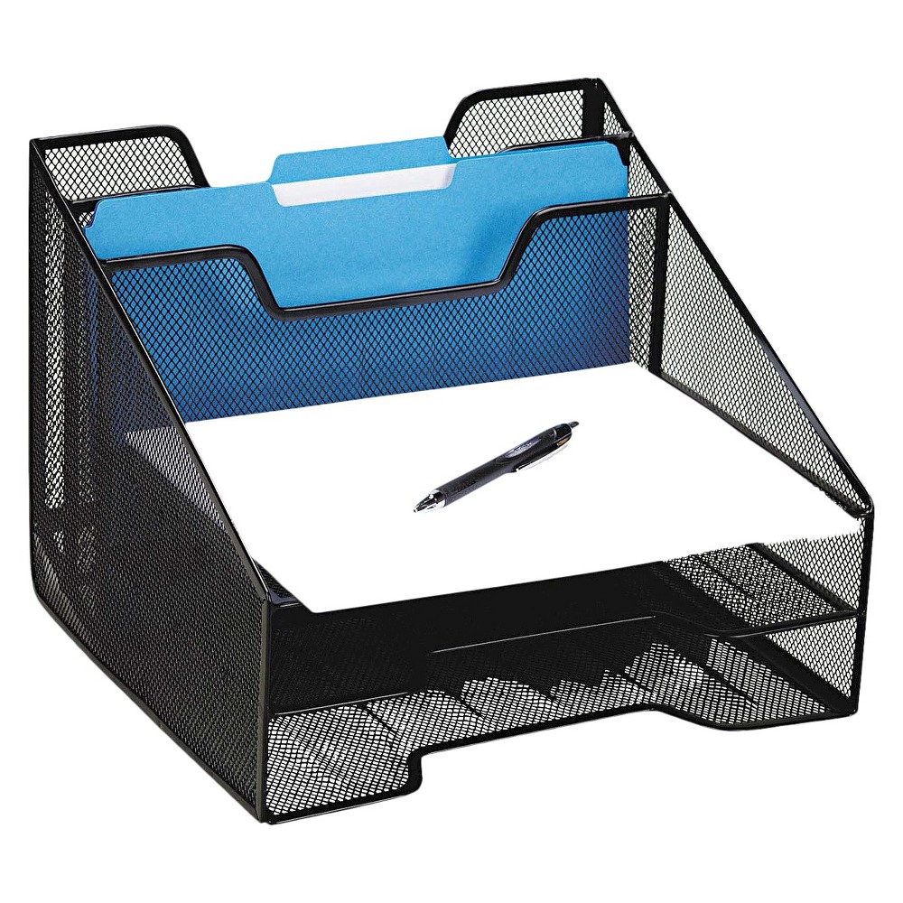 UPC 030402000230 product image for Rolodex Mesh Combination Sorter with Five Sections - Black | upcitemdb.com