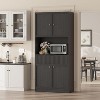 Kitchen Pantry Cabinet,70" Tall Pantry Storage Cabinet with Countertop for Dining Room - 2 of 4