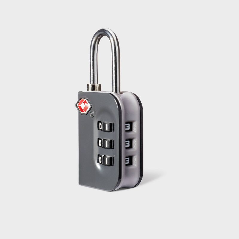 Combo Luggage Lock Gray - Open Story&#8482;, 4 of 7