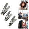 Unique Bargains Nail Clippers for Nail Care Portable Stainless Steel Zinc Alloy Titanium Tone Silver Tone 3 Pcs - 2 of 4