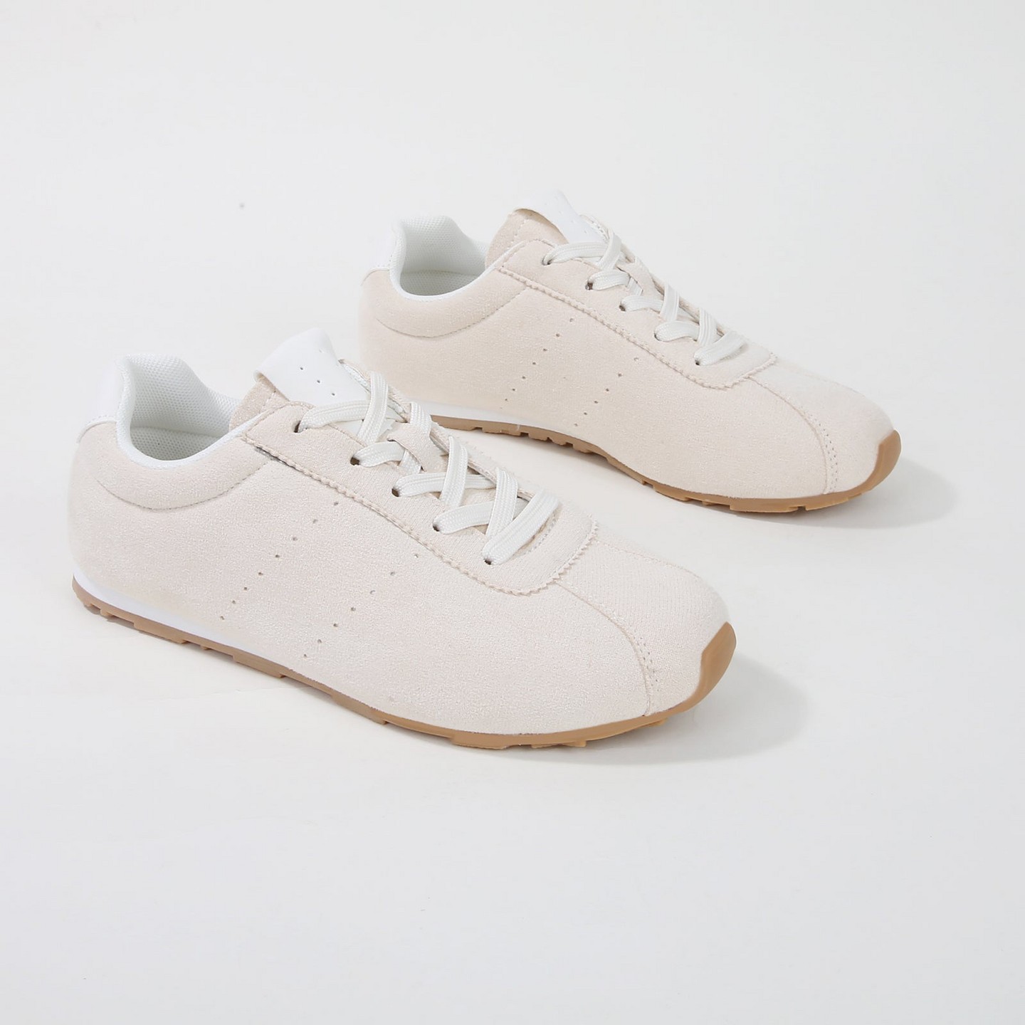 Женские кроссовки BERNESS Diane Street Edit Suede Low-Top Sneakers Pink, цвет: Бежевый — фото 2