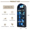 Fredees Arch Display Cabinet with Doors, 76" Tall 6-Tier Bookcase with Adjustable Shelves & 3-Color LED Lights for Collectibles and Office - 2 of 4