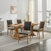 Set of 2 Farmhouse Wood Dining Chairs with Padded Seat and Back, Armless Side Chairs for Dining Room, Kitchen, or Living Room-Panipeachy - 3 of 4