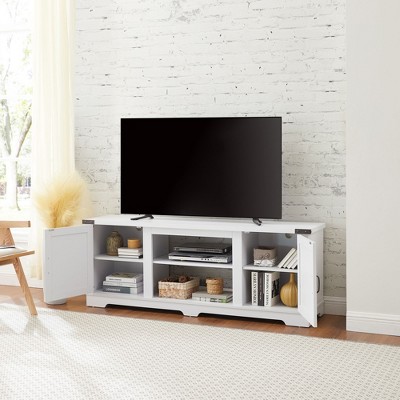NicBex TV Stand for 70 Inch TV with Shelves and Cabinets,TV Entertainment Center with 23 Inch Fireplace Insert,TV Console Table for Living Room