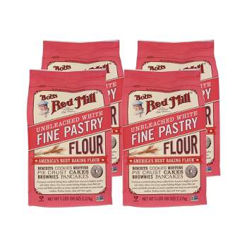 Bob's Red Mill Unbleached White Fine Pastry Flour - Case of 4/5 lb