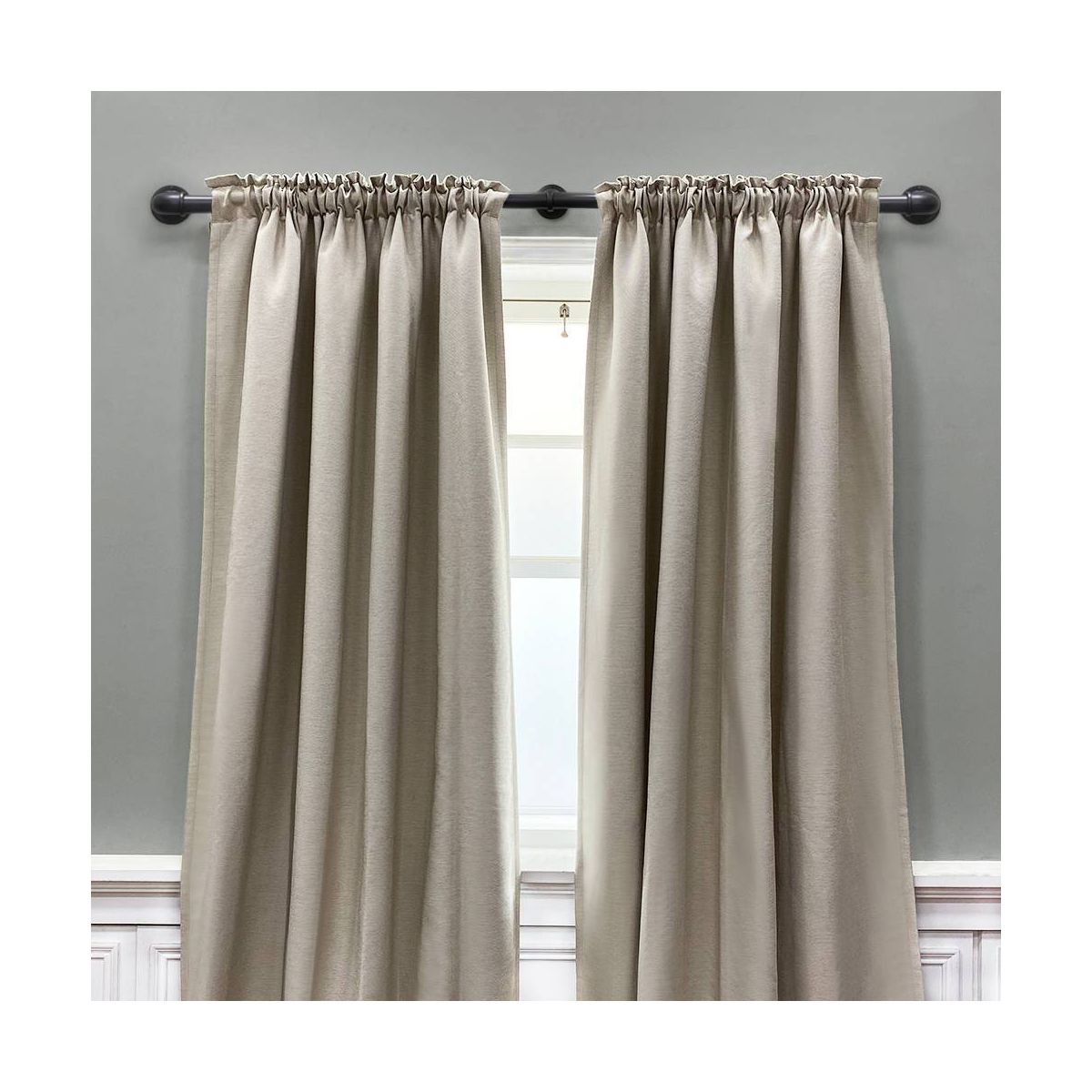 Lumi Home Furnishings Wraparound Single Steel Curtain Rod - thumbnail 7