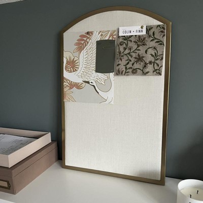 Arched 16x24 Fabric Bulletin Board Brass - Hearth & Hand™ With Magnolia :  Target