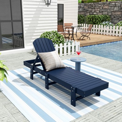 WestinTrends Dylan Adirondack Poly Reclining Chaise Lounge