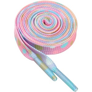 INSPIRE CHIC Flat Colorful Polka Dot Shoelaces for Sneakers 1 Pair - 1 of 4
