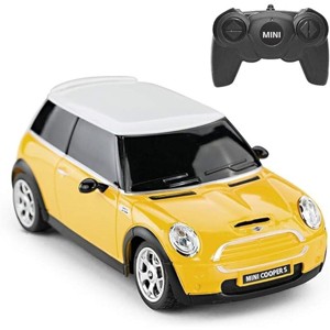 JuzToys Remote Control Car, 1:24 RC Car Mini Cooper Model 2.4G RC Car Cars Yellow - 1 of 4
