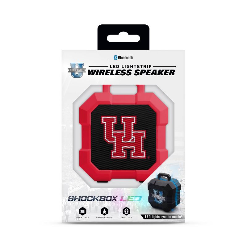 NCAA Houston Cougars LED ShockBox Bluetooth Speaker, 3 of 5