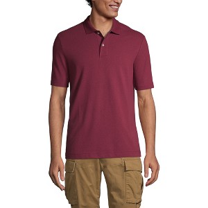 Lands' End Men's Short Sleeve Basic Mesh Polo Shirt - 1 of 3