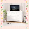 Garvee Wide 10 Drawer Dresser & TV Stand for 47 to 55 Inch TVs - Multi-Functional Storage Chest with Metal Frame and Waterproof Wood, White - 2 of 4