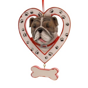Kurt S. Adler 4.5 Inch Dog In Heart W/ Bone Canine Best Friend Tree Ornaments - 1 of 2