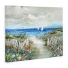 Stupell Industries Tranquil Beachside Flower Meadow Ocean Sailboats Scene, 24" x 30" - 3 of 4