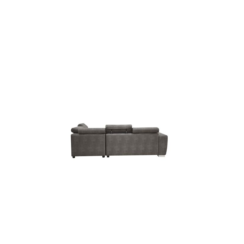 Thelma Sectional Sofa Gray Polished Microfiber - Acme Furniture, 6 of 10